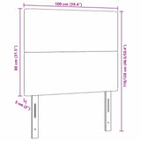 Headboard with Headboard Light Green Grey 100 cm Faux Leather 3337723