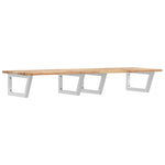Basin Shelf Wall Mounted Steel and Solid Wood Acacia 3302798