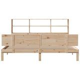 Bookcase Bed without Mattress 180x200 cm Super King Solid Wood Pine 3322672