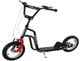 Stunt Scooter, Kids Scooter, 12'' Rubber Tyre Kick Scooter with Adjustable Handlebar, Dual Brakes, T3398P348460