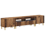 5 Piece LED TV Cabinet Old Wood Engineered Wood 3416606