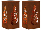 Solar LED Pathway Light 2 pcs Bronze Weathering Steel 879799