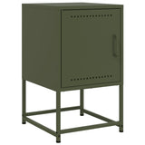 ZNTS Bedside Cabinet Olive Green 36x39x60.5 cm Steel 846454