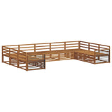 Sofa Sets 9 pcs Natural Solid Acacia Wood 3374139