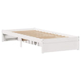 Bed Frame without Mattress White 75x190 cm Solid Wood Pine 3301647