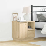 Bedside Cabinet with Drawer 2 pcs Sonoma Oak 50 x 34.5 x 50 cm 869583