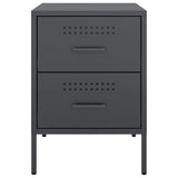 Bedside Cabinets 2 pcs Anthracite 36x39x50.5 cm Steel 842927