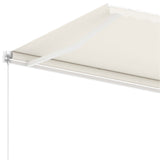 ZNTS Freestanding Manual Retractable Awning 300x250 cm Cream 3069497