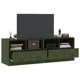 TV Cabinets 2 pcs Olive Green 67x39x44 cm Steel 841748