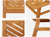 Garden Lounge Set 3 pcs Brown Solid Acacia Wood 3154131