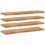Floating Shelves 4 pcs 120x40x4 cm Oil Finished Solid Wood Acacia 3279646