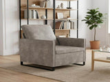 Armchair Light Grey 70 x 81 x 82 cm Faux Suede Fabric 42040988