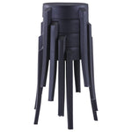 Stackable Stools 4 pcs Black Plastic 247278