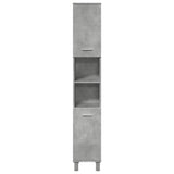 Bathroom Cabinet Concrete Grey 30x30x179 cm Engineered Wood 856139