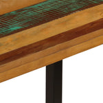 ZNTS Dining Table 115x55x76 cm Solid Reclaimed Wood and Steel 247332