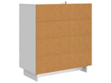 Sideboard High Gloss White 66 x 34.5 x 95 cm Engineered Wood 893979