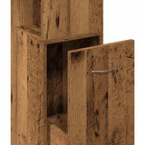 Bathroom Cabinet Old Wood 25x25x170 cm Engineered Wood 856652