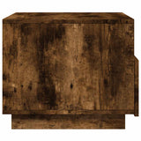 Coffee Table with LED Lights Smoked Oak 50x49x40 cm 839830
