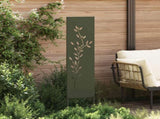Garden Privacy Screen Olive green 32 x 140 cm Cold-rolled steel 876255