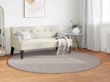 Area Rugs Round SIROLO Sand 160 CM Polyester 42022763