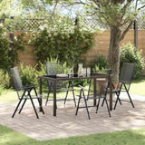 Garden Dining Set 5 pcs Anthracite Powder-Coated Steel 3379291