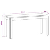Dining Bench 95 x 32 x 45 cm Solid Oak Wood Natural 42039170