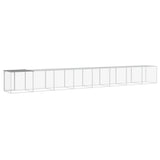 Chicken Cage with Roof Light Grey 803x98x90 cm Galvanised Steel 3189047