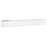 Chicken Cage with Roof Light Grey 803x98x90 cm Galvanised Steel 3189047