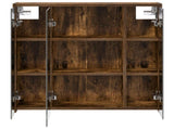 Bathroom Mirror Cabinet Smoked Oak 63.5 x 16 x 62.5 cm 889155