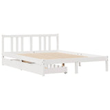 Bed Frame without Mattress White 140x200 cm Solid Wood Pine 3301637