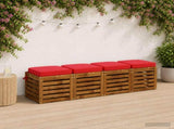 4-Piece Seat Cushions SOEST 4 pcs 100% Polyester Red 945274