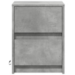 ZNTS Bedside Cabinets with LED Lights 2 pcs Concrete Grey Engineered Wood 852040