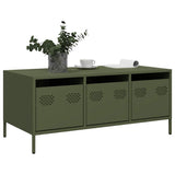 ZNTS Coffee Table Olive Green 101.5x50x43.5 cm Cold-rolled Steel 851272