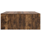 Coffee Table with Drawers Smoked Oak 100x100x40 cm 3328403