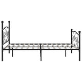 Bed Frame without Mattress with Slatted Base Black Metal 200x200 cm 284460