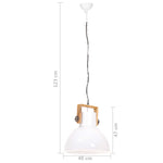 Industrial Hanging Lamp 25 W White Round 40 cm E27 320538