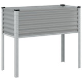 ZNTS Garden Planter Grey 100x41x90 cm Steel 4008970