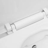 Wall Hung Rimless Toilet with Bidet Function Ceramic White 145781