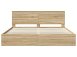Bed Frame with Headboard Sonoma 160 x 200 cm Solid Pine Wood 3410985