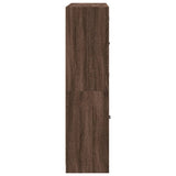 Bookcase with Doors Brown Oak 136x37x142 cm Engineered Wood 3206530