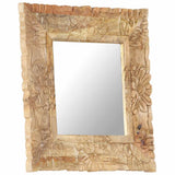 321635 Mirror 50x50 cm Solid Mango Wood