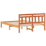 Bed Frame Brown 120 x 200 cm Solid Pine Wood 872376