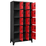 ZNTS Locker Cabinet Anthracite and Red 90x40x180 cm Steel 339825