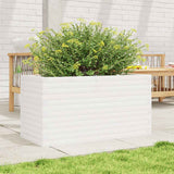 Garden Planter White 90x40x46 cm Solid Wood Pine 3282445