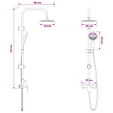 Shower System Chrome Stainless Steel 21 x 48 x 112 cm 42053766