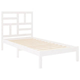 Bed Frame White Pine wood, Plywood Single Durable Bed Frame 3105941