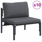Garden Sofa Set with Cushion Anthracite Steel 3379033