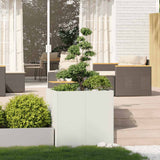 Planter White 80x80x80 cm Steel 860781