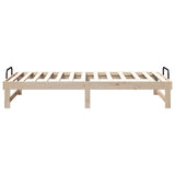 Bed Frame Brown 90 x 190 cm Solid Pine Wood 873151