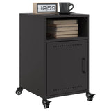 ZNTS Bedside Cabinet Black 36x39x59 cm Steel 846716